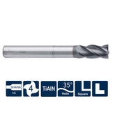 G-US200-SN4 4 flute, long neck, square coated endmill - Big-tools Industrial Supply Tools for Metal Cutting